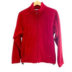 Columbia Women’s Red Fleece Fast Trek II Zip Up Jacket, Size Medium